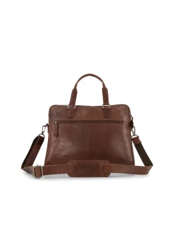 Laptoptas van buffelleer