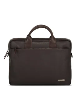 Laptoptas van kalfsleer