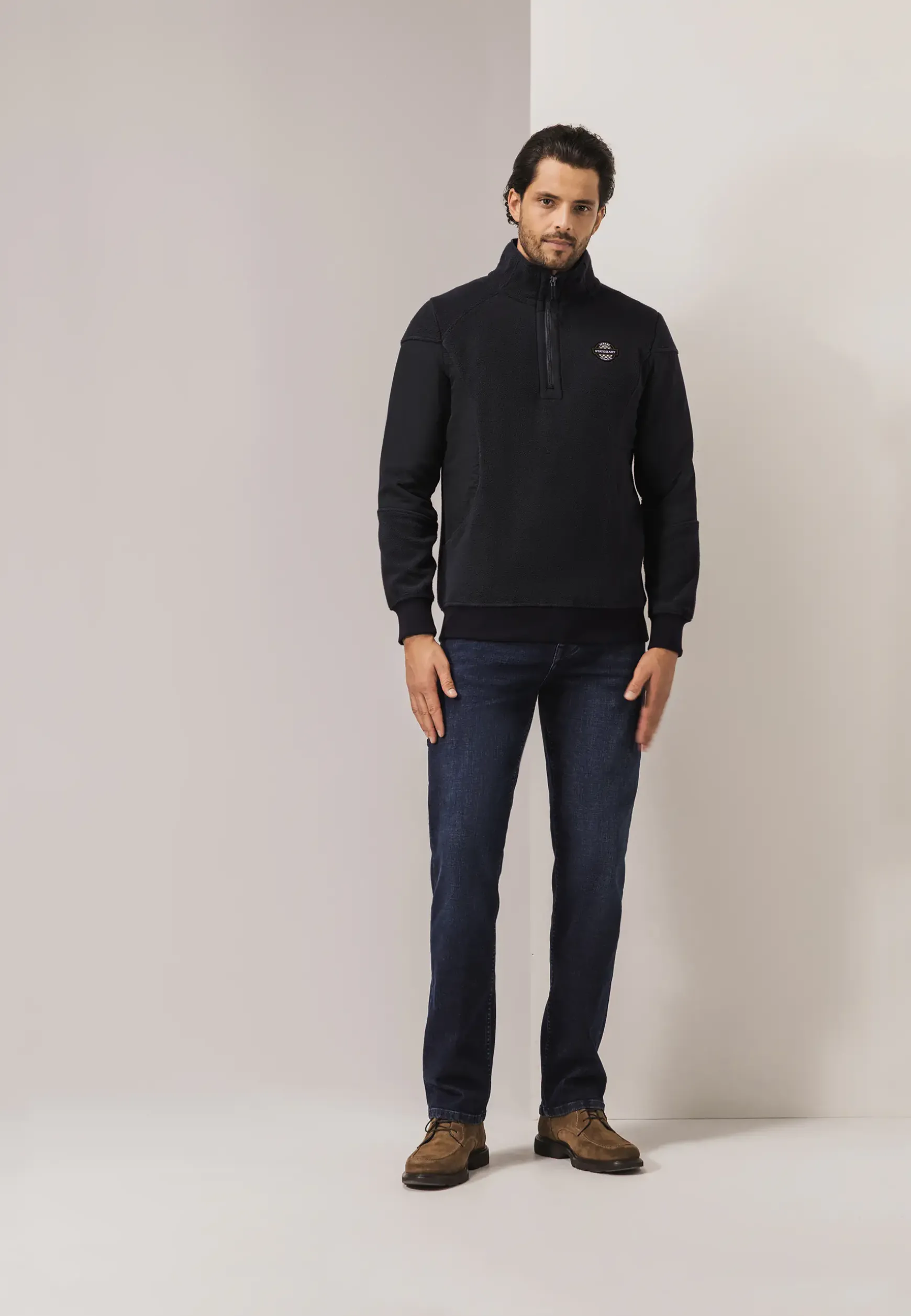 LE MANS CLASSIC polar fleece sweatshirt met halve rits
