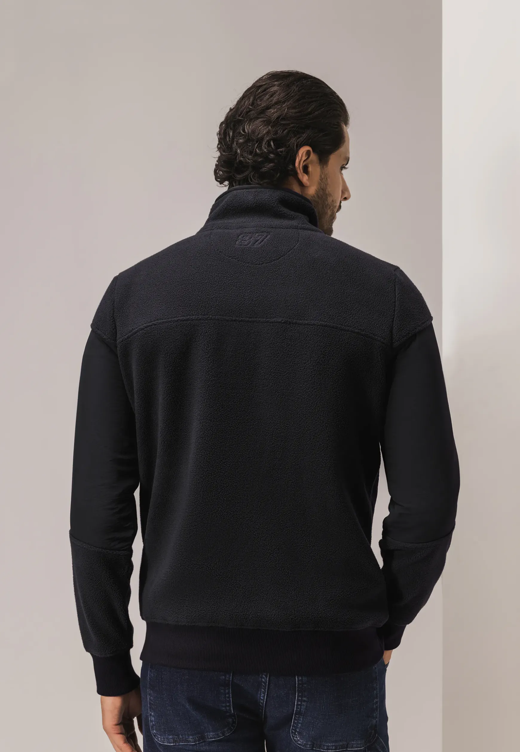 LE MANS CLASSIC polar fleece sweatshirt met halve rits