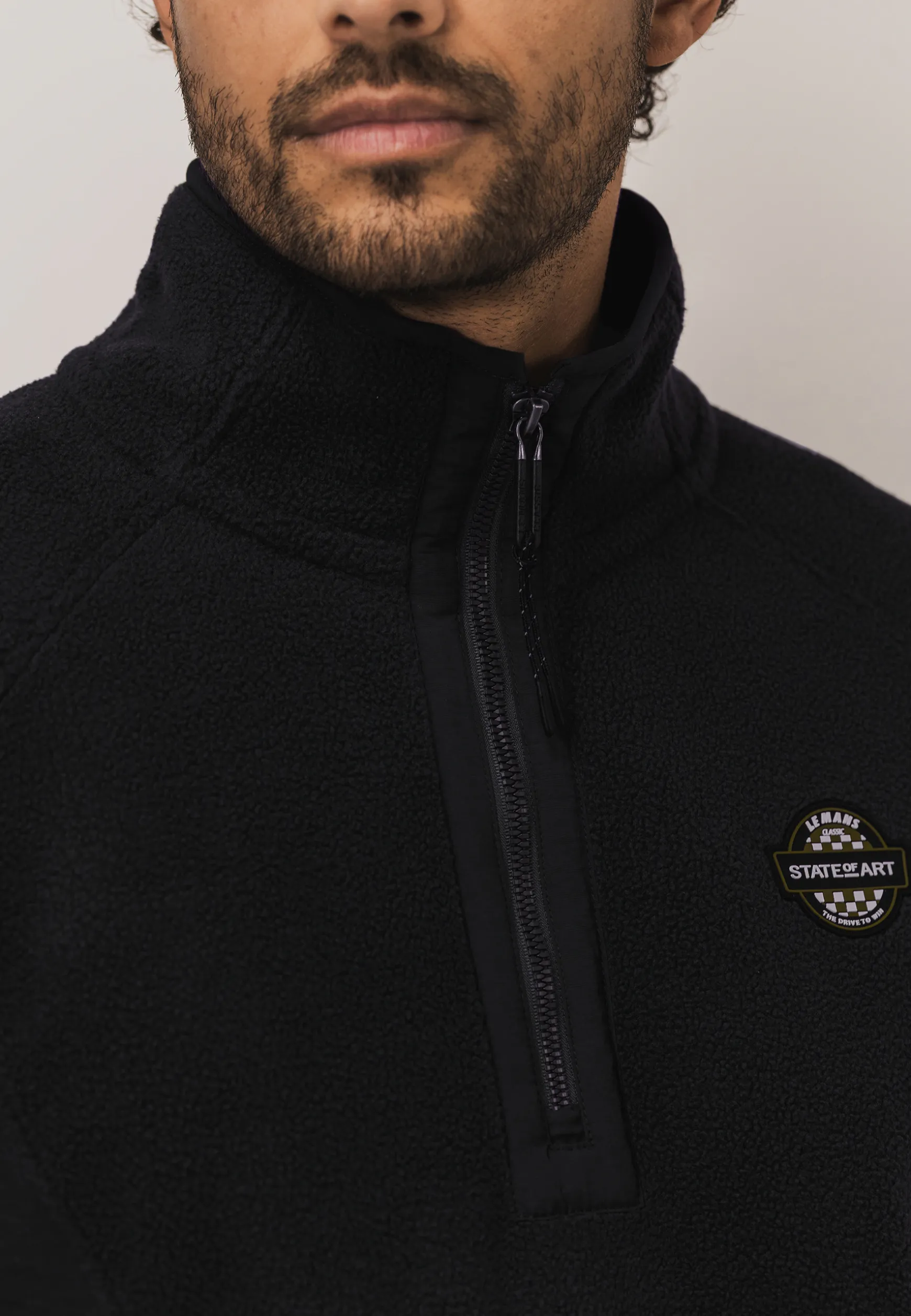 LE MANS CLASSIC polar fleece sweatshirt met halve rits
