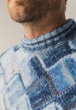 Multi-color trui met ronde hals