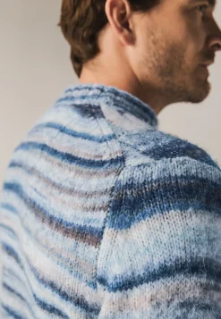 Multi-color trui met ronde hals