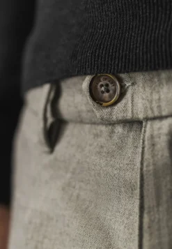 NAVIGATOR chino in stretchstof met visgraatmotief