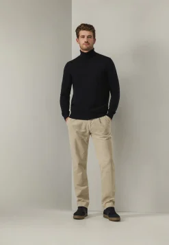 NAVIGATOR chino in stretchstof met bandplooien