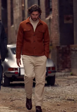 NAVIGATOR chino in stretchstof met bandplooien