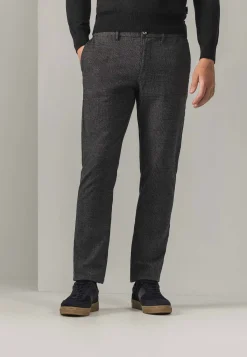 NAVIGATOR geruite chino in stretchstof