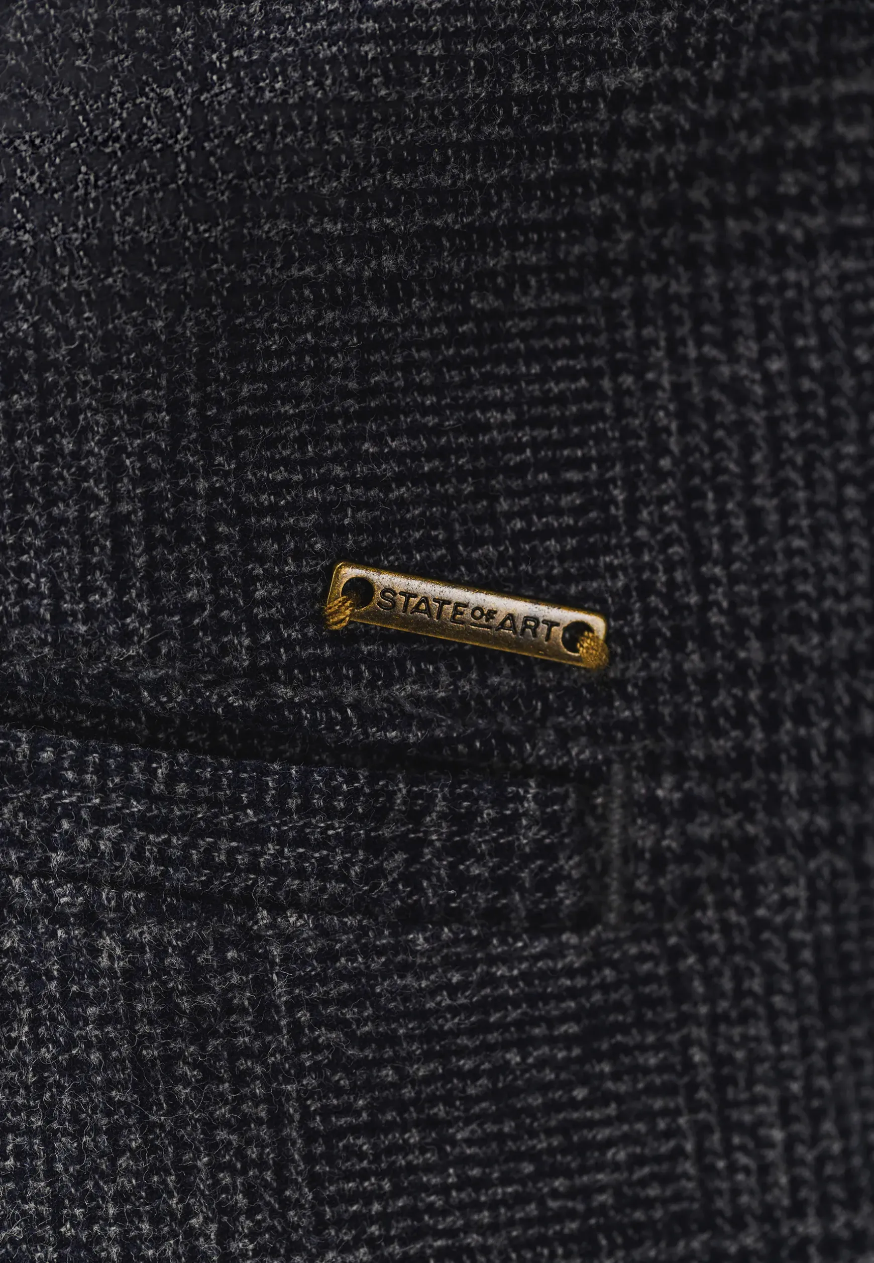 NAVIGATOR geruite chino in stretchstof