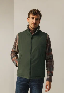 Omkeerbare bodywarmer met hoge kraag