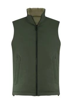 Omkeerbare bodywarmer met hoge kraag