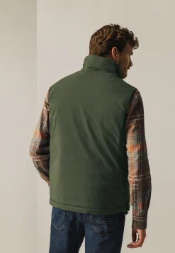 Omkeerbare bodywarmer met hoge kraag