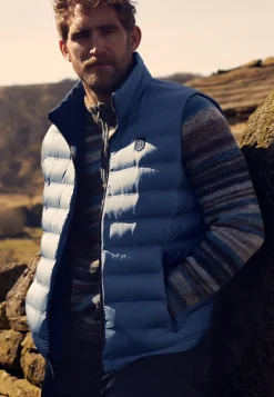 Omkeerbare bodywarmer met hoge kraag