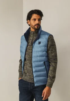 Omkeerbare bodywarmer met hoge kraag
