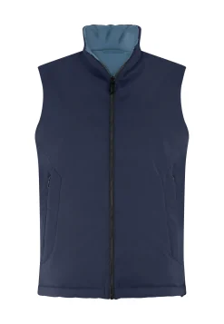 Omkeerbare bodywarmer met hoge kraag