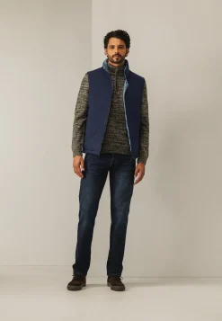Omkeerbare bodywarmer met hoge kraag