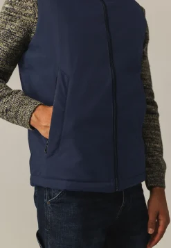 Omkeerbare bodywarmer met hoge kraag