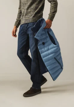 Omkeerbare bodywarmer met hoge kraag