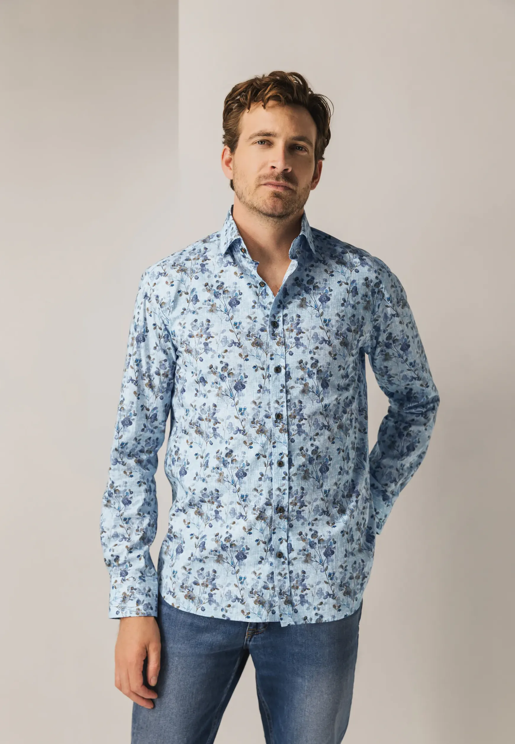 Overhemd met botanische print
