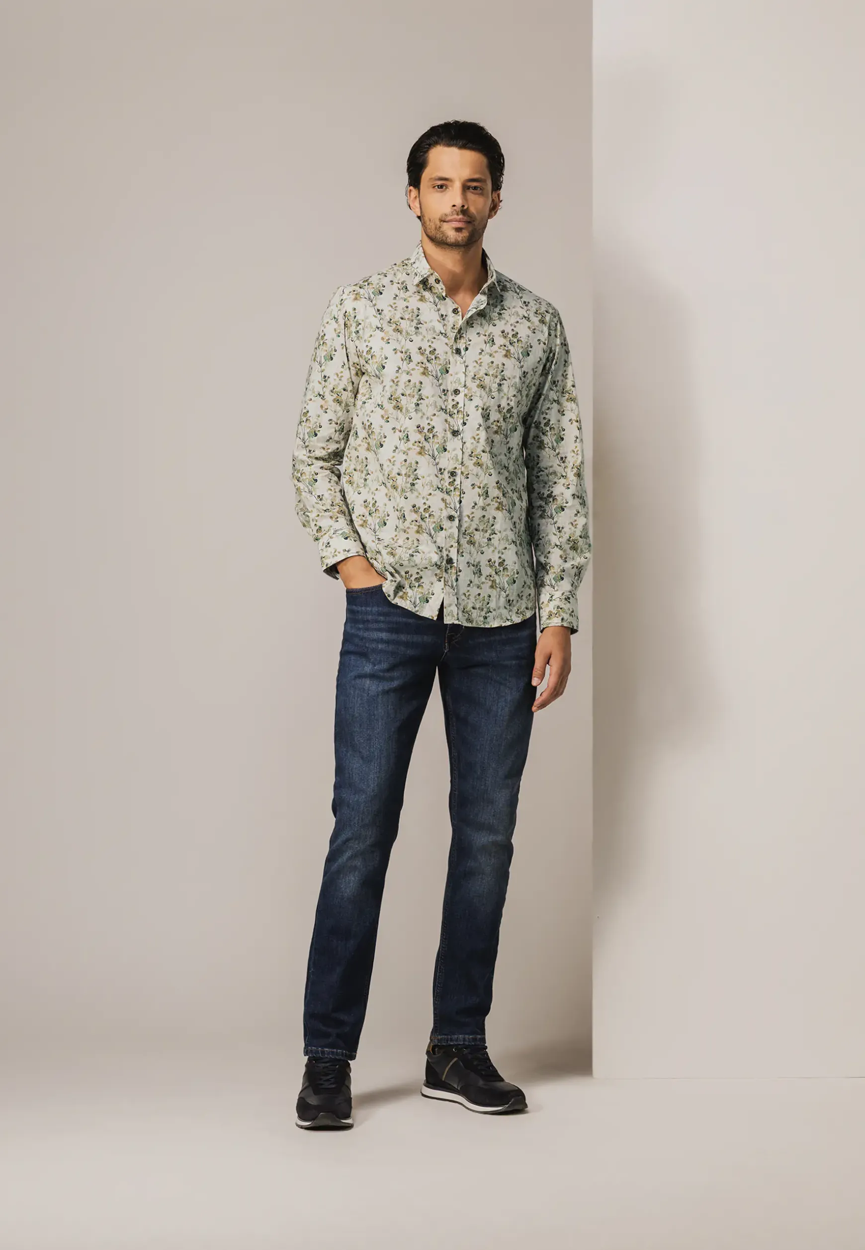 Overhemd met botanische print