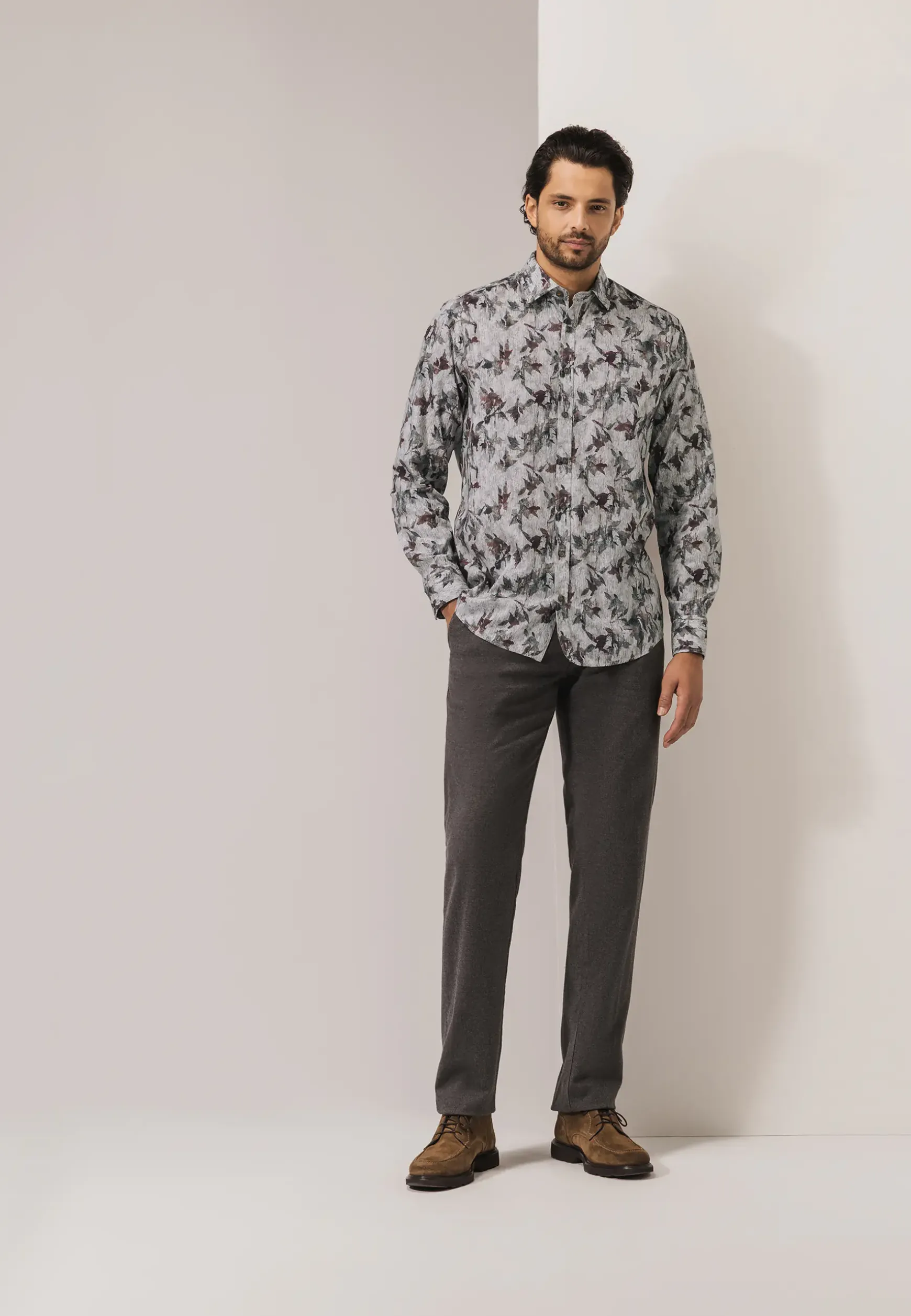 Overhemd met een botanische print