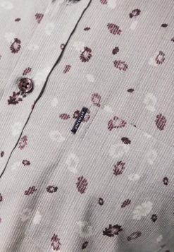 Overhemd met fijne streep en all-over print
