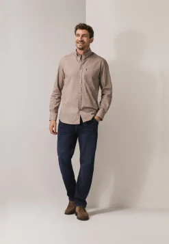Overhemd met subtiele all-over print
