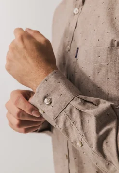 Overhemd met subtiele all-over print