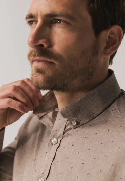 Overhemd met subtiele all-over print