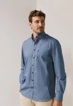 Overhemd met subtiele all-over print