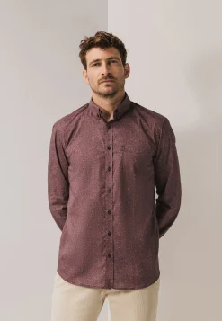 Overhemd met subtiele all-over print