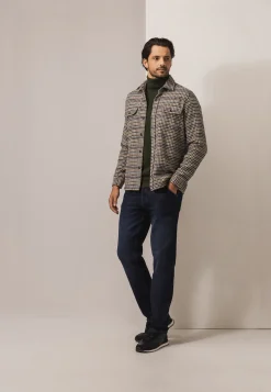 Overshirt met pied-de-poule dessin