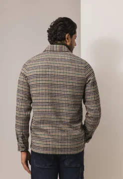 Overshirt met pied-de-poule dessin
