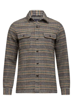 Overshirt met pied-de-poule dessin
