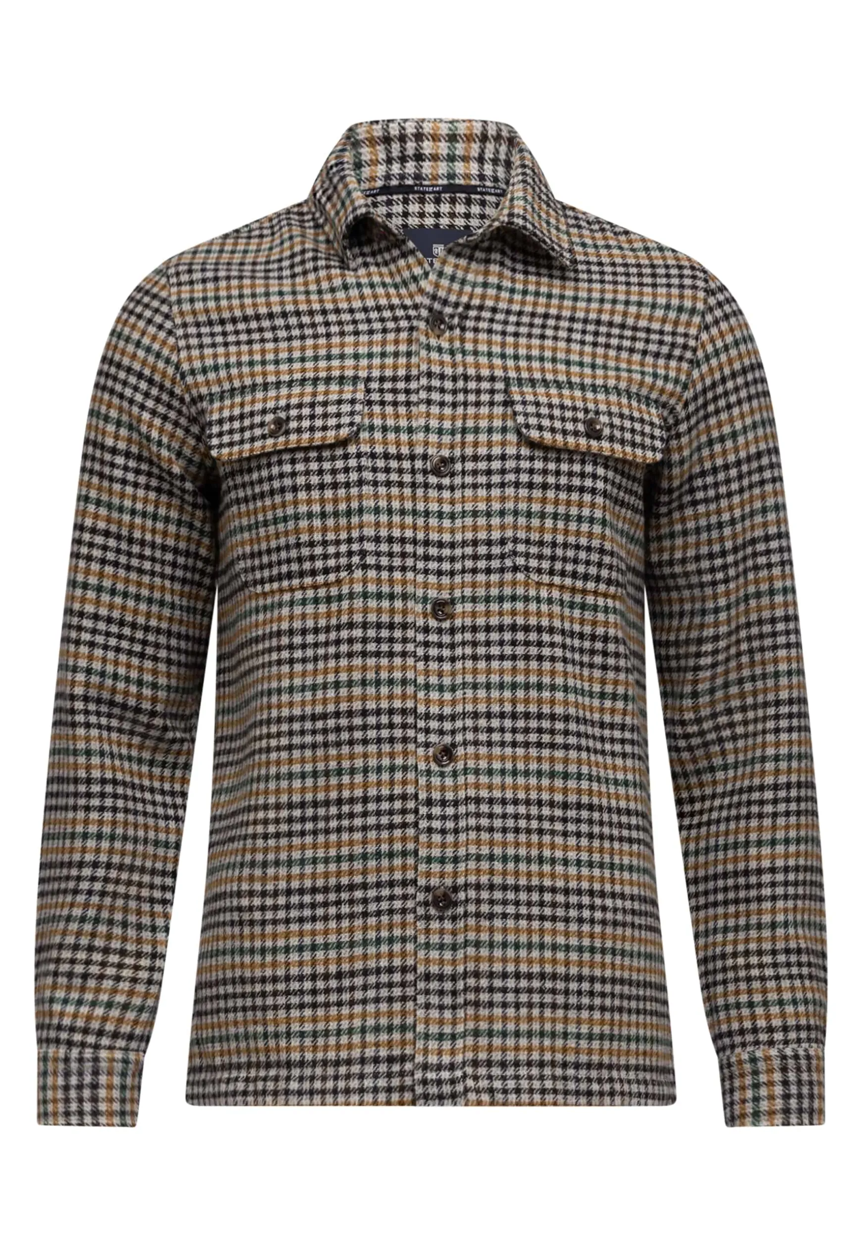 Overshirt met pied-de-poule dessin