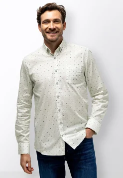 Poplin overhemd met all-over print