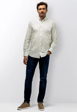 Poplin overhemd met all-over print