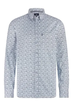 Poplin overhemd met all-over print
