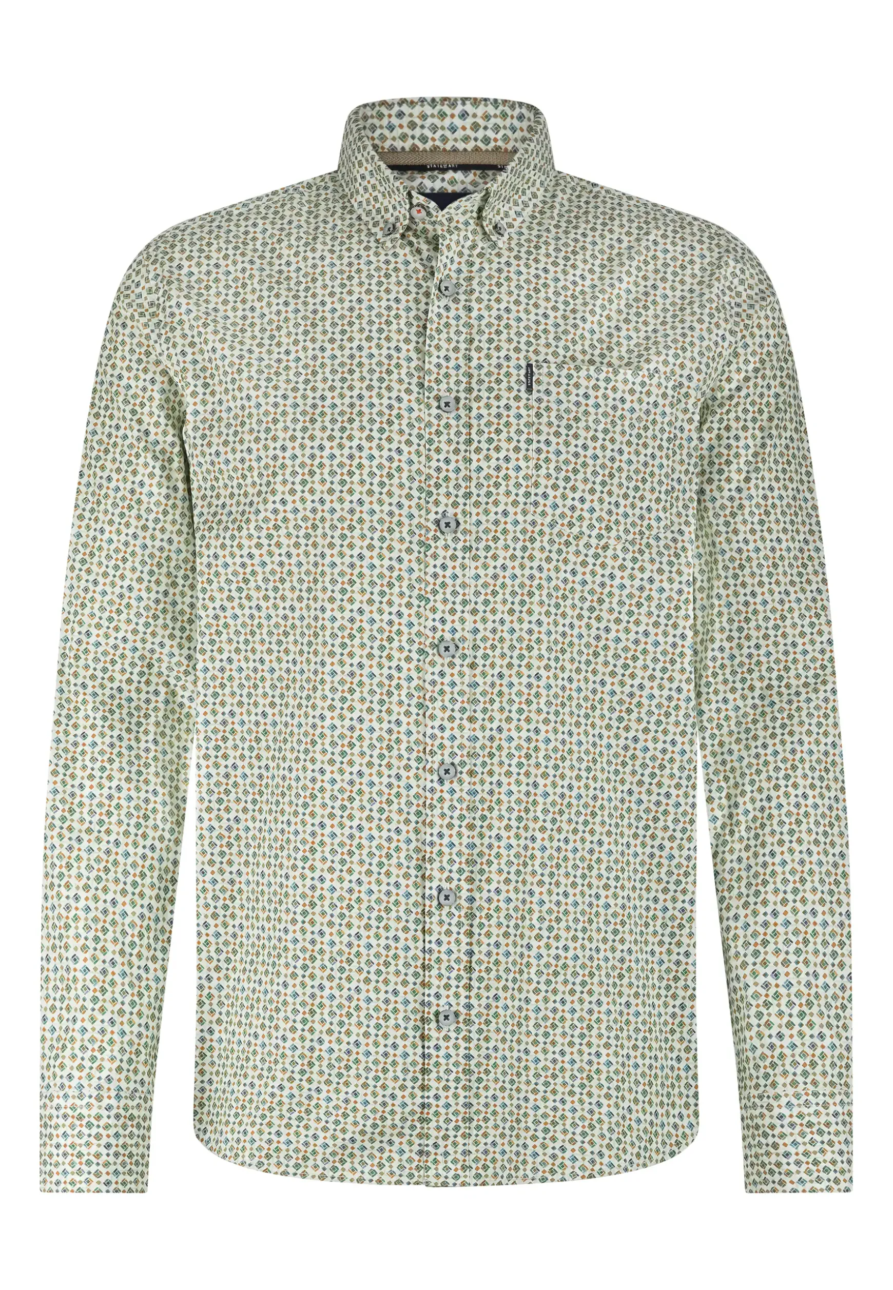 Poplin overhemd met all-over print