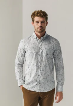 Poplin overhemd met all-over print