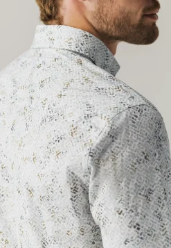Poplin overhemd met all-over print