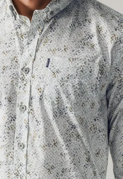 Poplin overhemd met all-over print