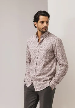 Poplin overhemd met all-over print