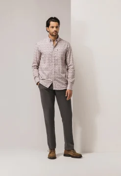 Poplin overhemd met all-over print