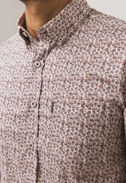 Poplin overhemd met all-over print
