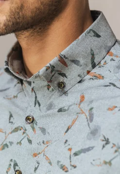 Poplin overhemd met all-over print