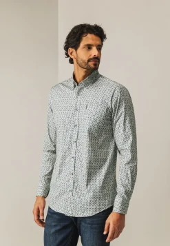 Poplin overhemd met all-over print