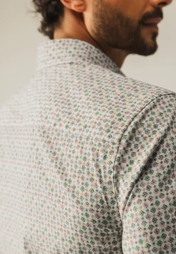 Poplin overhemd met all-over print