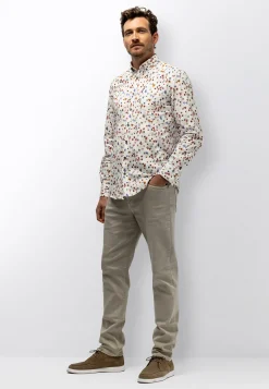 Poplin overhemd met bloemenprint
