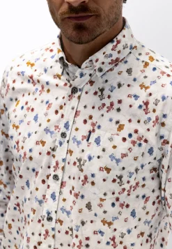 Poplin overhemd met bloemenprint