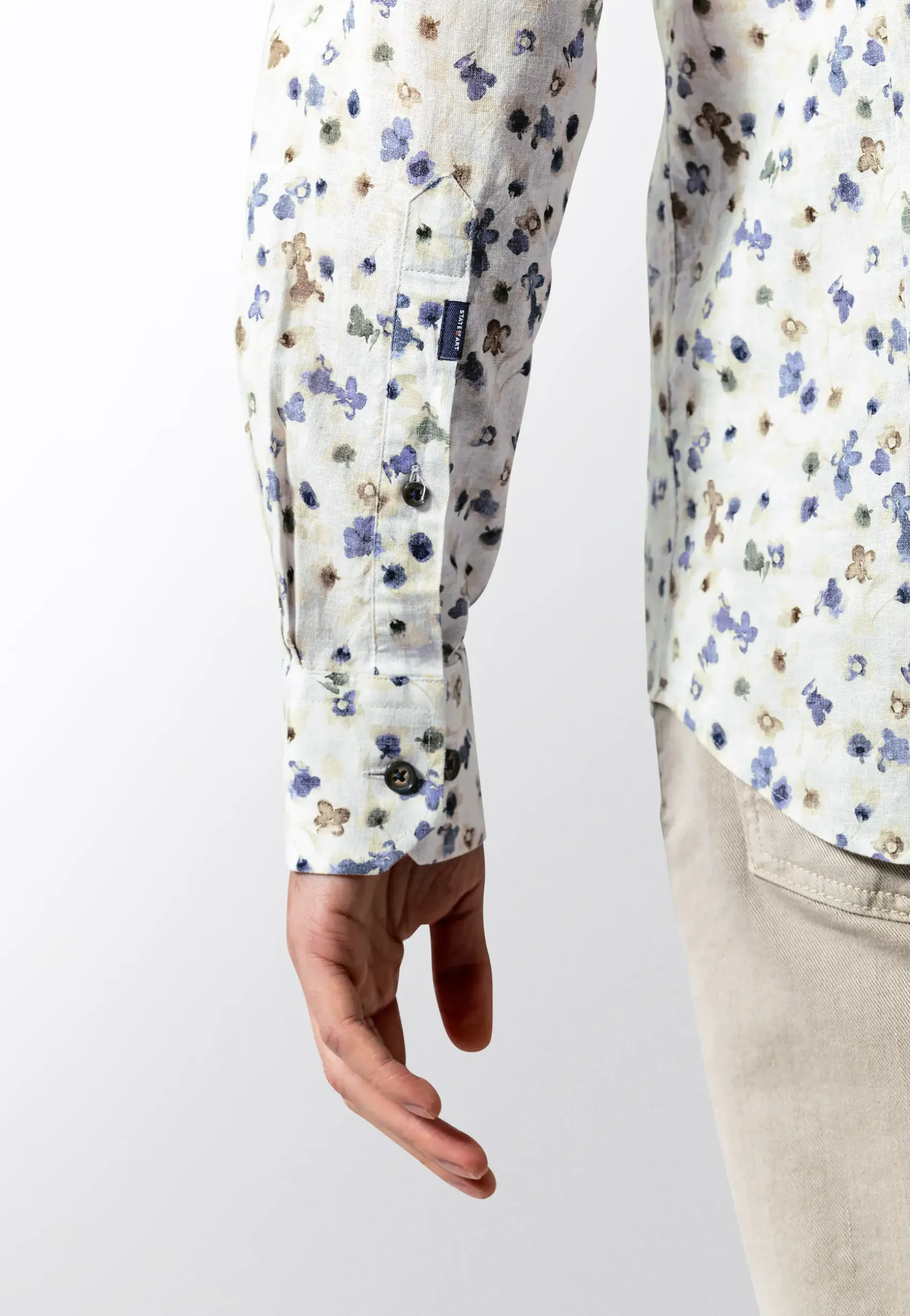 Poplin overhemd met bloemenprint